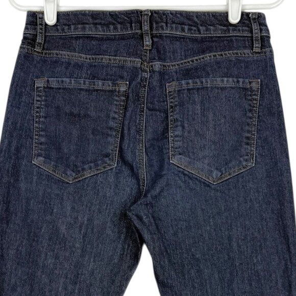 LOFT Women's Stretch Modern High Waist Blue Denim Skinny Ankle Jeans Size 28 - Picture 4 of 11